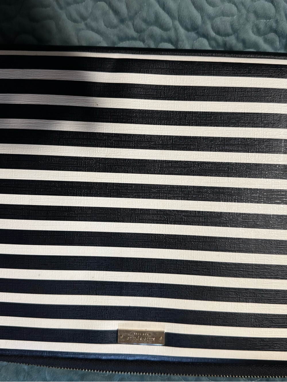 kate spade Black and White Striped Tablet Sleeve - Picture 3 of 6